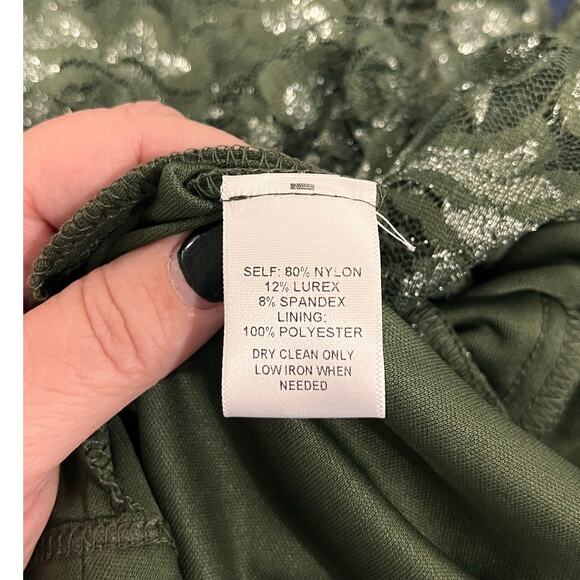 Kiyonna Green Lace Wrap Top – Size 2 (2X) – Romantic Boho Fairycore Style - Picture 7 of 10